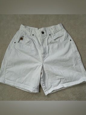 Vintage Chic White Denim Shorts Womens 9